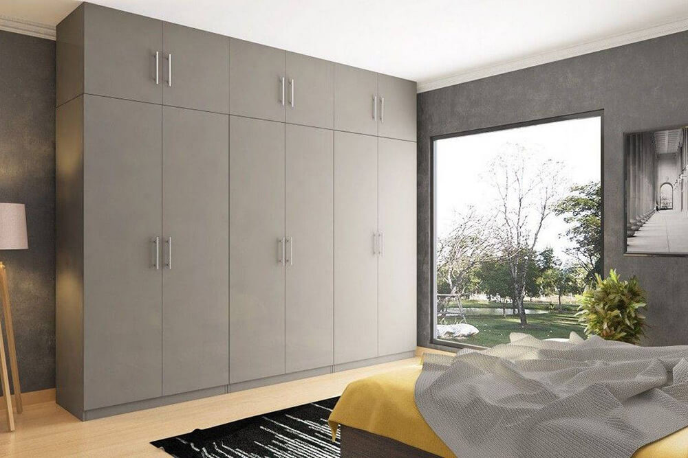 Серые МДФ фасады шкафа Серые МДФ фасады шкафа