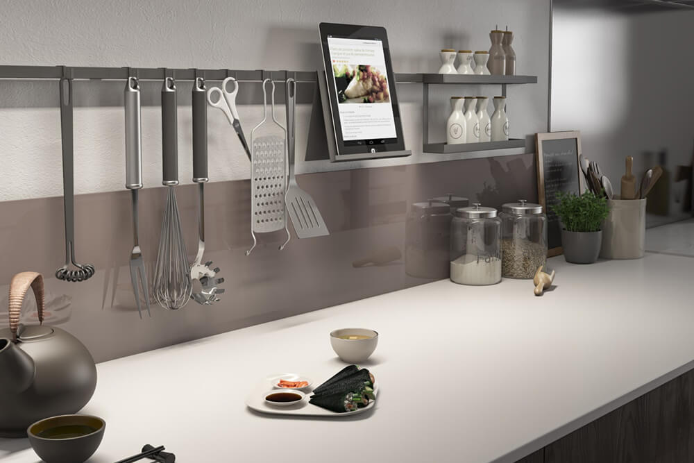 Серый кухонный рейлинг Серый кухонный рейлинг