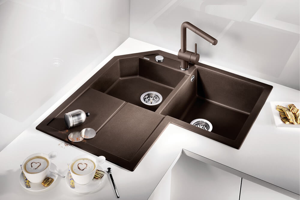 Угловая кухонная мойка Угловая кухонная мойка